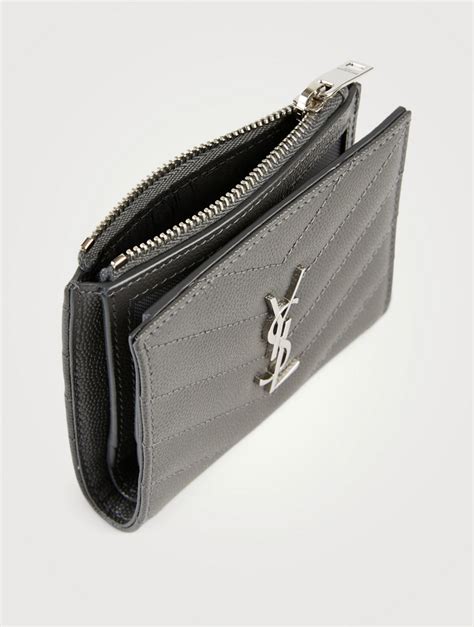 card holder wallet ysl|YSL card holder with zipper.